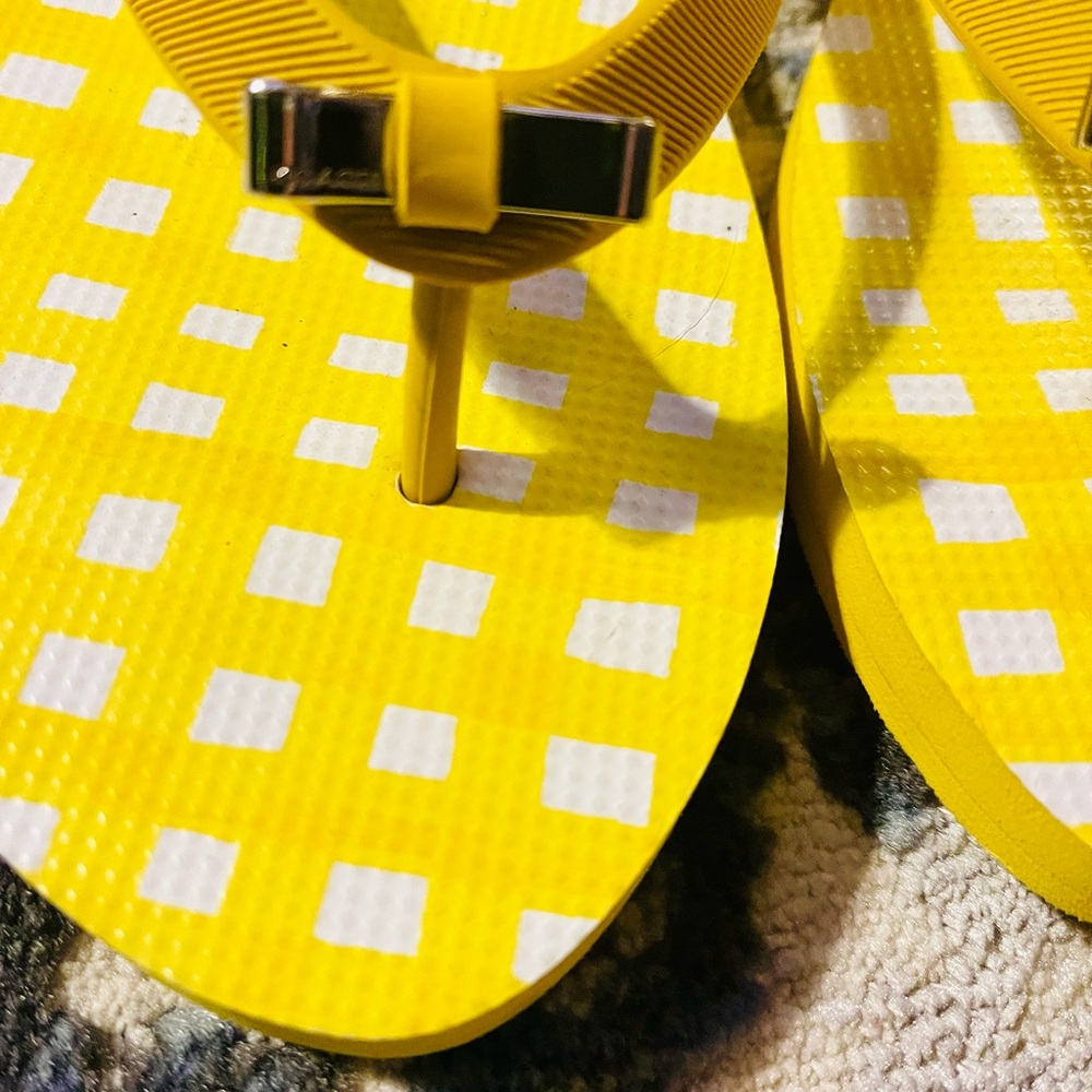 Coach Yellow Flip Flops - Picture 2 of 5